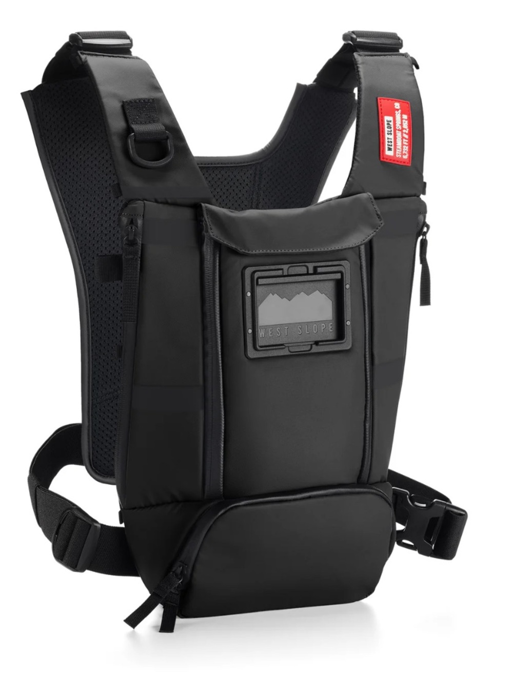 Slope PRO-180X Chest Pack in Black from West Slope, Hands-Free Storage and Video